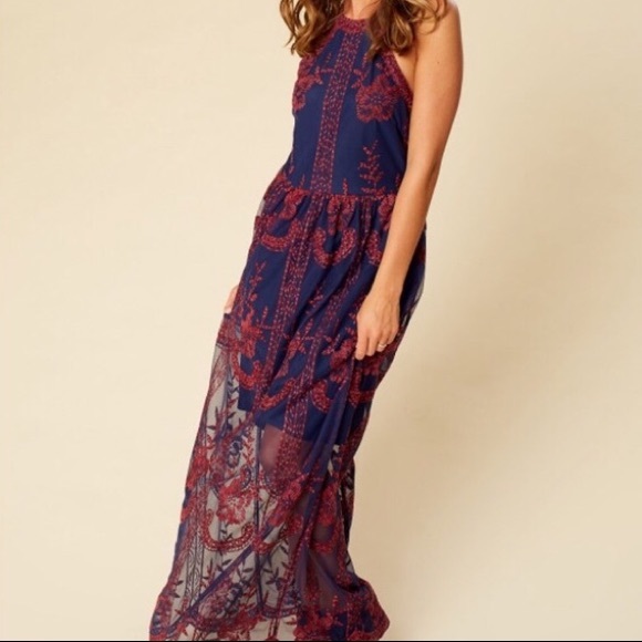 Altar’d State Onawei Plum Multi Lace Maxi S - Picture 12 of 13